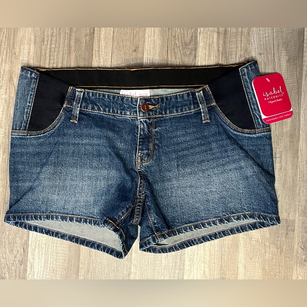 2 Pairs of Isabel Maternity Expandable Side Shorts Size 8 Brand New With Tags - Picture 3 of 6